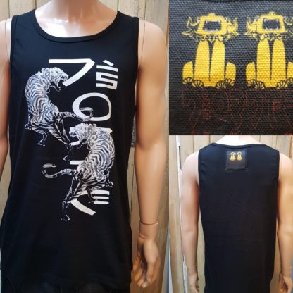 The Burma Tiger Yoga Vest by Disorder is an organic cotton garment printed with Disorders' own unique artwork. This garments fabric and design make it ideal to be worn for Yoga.