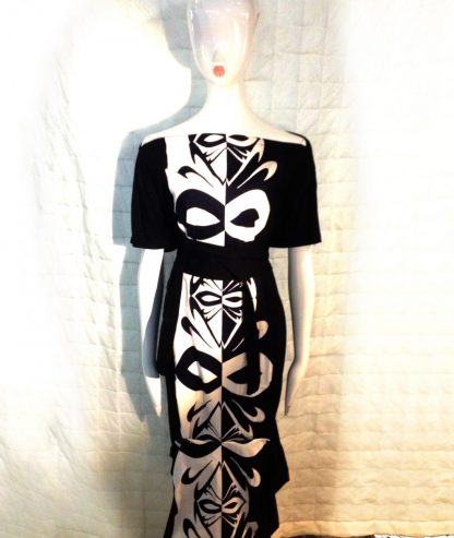 The Disorder Black/White Batik Zen Dress with Obi Belt is a unique, slow fashion dress. Hand crafted to order in our UK studio by Disorder.