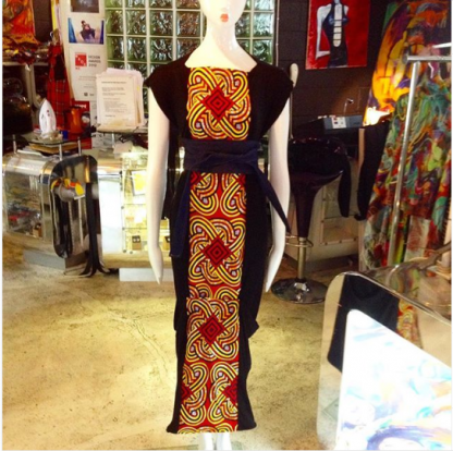 The Disorder Knot Pattern Batik Zen Dress with Obi Belt is a unique, slow fashion dress, hand crafted to order in our UK studio by Disorder