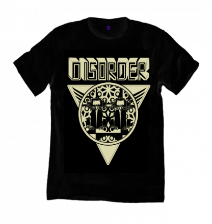 Disorder Chindith Temple Guardian Triangle Black T-Shirt sustainably made t-shirt. inspired by Buddhist Chindith Temple Guardians and Chindits