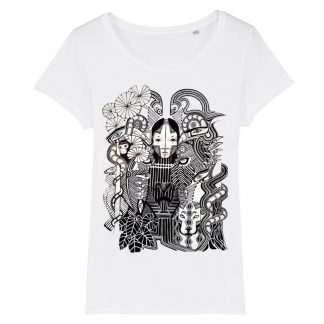 Amazon Rainforest women's T shirt, limited edition print from an original drawing by Disorder. This garment is sustainable and ethically