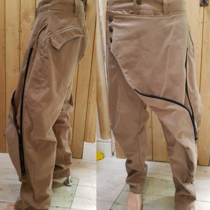 Tan Canvas Samurai Trousers by Disorder, handcraft these limited edition Samurai trousers, in our Birmingham, UK studio.