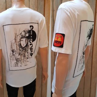 Disorder Blade Runner T-shirt is a hand printed, hand embroidered, slow fashion, organic cotton garment. Blade Runner fused with a subversive British twist.