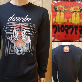 The Disorder Tiger Black Sweatshirt by Disorder is a print from an original painting by one of Disorder’s founders. Sustainably and ethically made in UK.