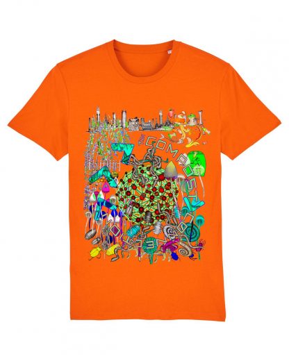 The Compost Connection Orange T-Shirt is a special edition design by Disorder for Compost Connection. All profits from the sale of this t-shirt go to this environmental CIC. This t-shirt is also available in children's sizes. This Compost Connection T-Shirt is a slow fashion product meaning it is a limited edition print, made to order. This helps reduce unnecessary clothing waste and ensures you receive a unique slow fashion garment. This does mean it takes us a little longer to get the garment to you, but makes it all the more special when you receive it.