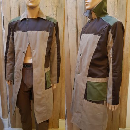 Disorder Patchwork Canvas Trench Coat, is handcrafted by our expert tailors in our UK studio. Made and designed in the UK.