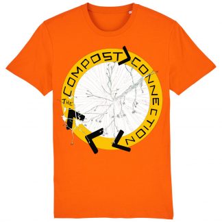 The Compost Connection Logo Orange T-Shirt is a special edition design by Disorder for Compost Connection. All profits go to this environmental CIC.