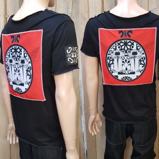 Buddhist Disorder Overlocked T-Shirt, from Buddhist Temple Guardians to Futuristic Bladerunner Punk, Disorder inspiration for these t-shirt.