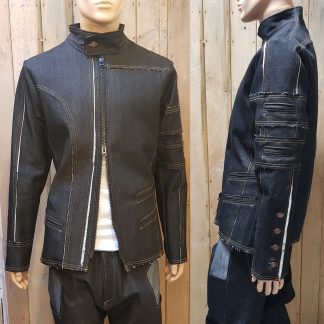 Disorders' Black Denim Undercover Jacket is a limited edition, slow fashion garment. Sustainably and ethically made in our Birmingham, UK based studio.