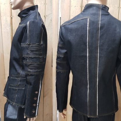 Disorders' Black Denim Undercover Jacket is a limited edition, slow fashion garment. Sustainably and ethically made in our Birmingham, UK based studio.